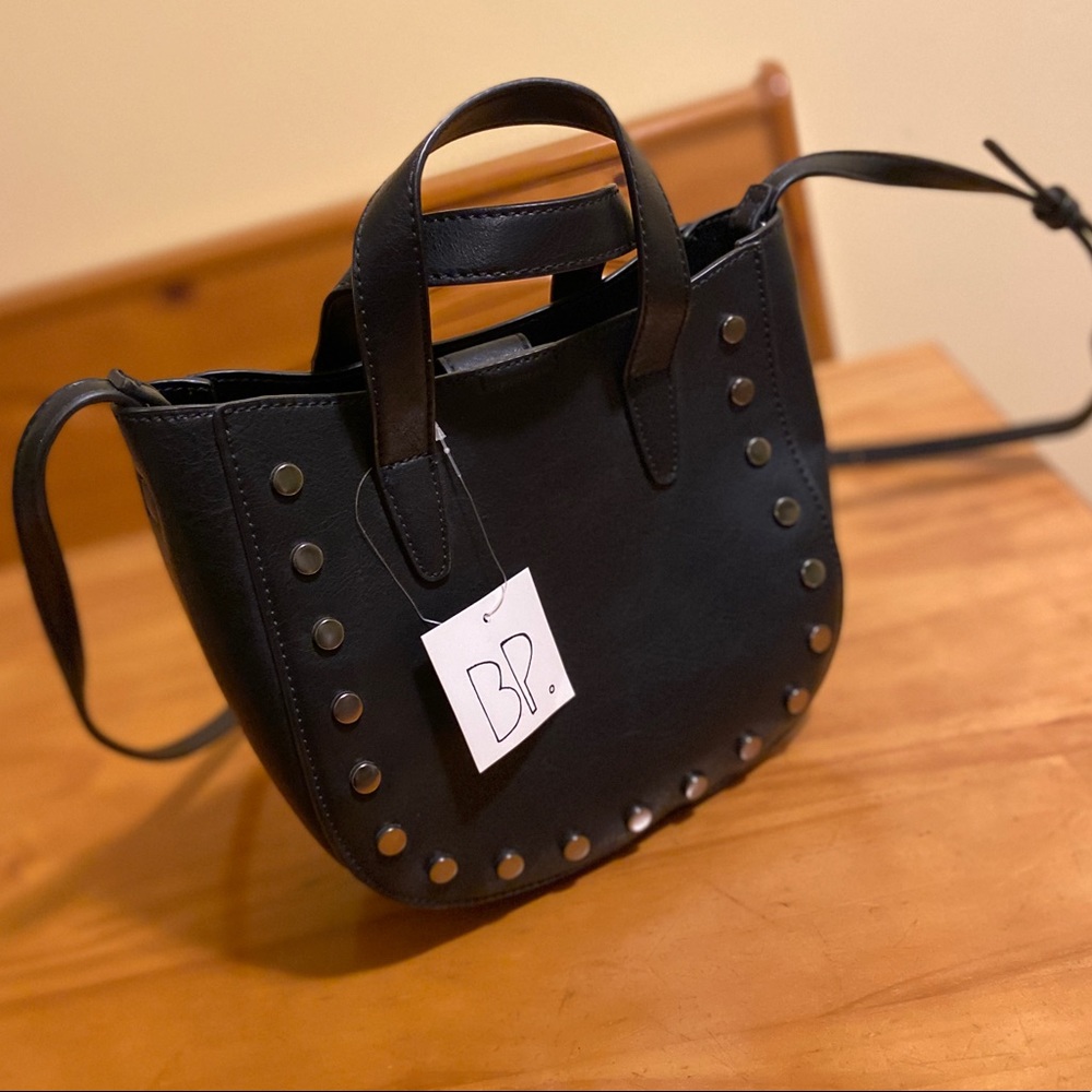 Nordstrom black leather crossbody bag